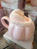 Mug avec chaussettes « Citrouille rose »